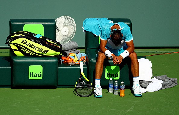 Nadal tỏ ra mệt mỏi trong trận đấu