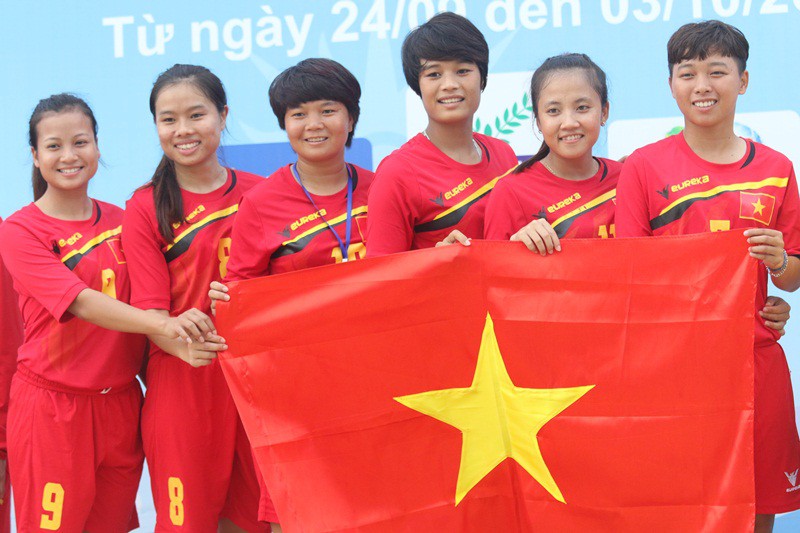Việt Nam giành cả 7 HCV ở môn đá cầu ABG5