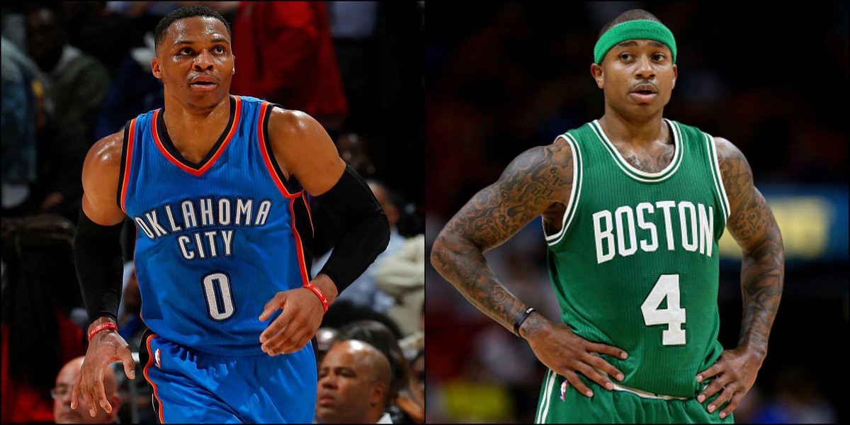 Russell Westbrook và Isaiah Thomas là cầu thủ hay nhất tuần qua của NBA