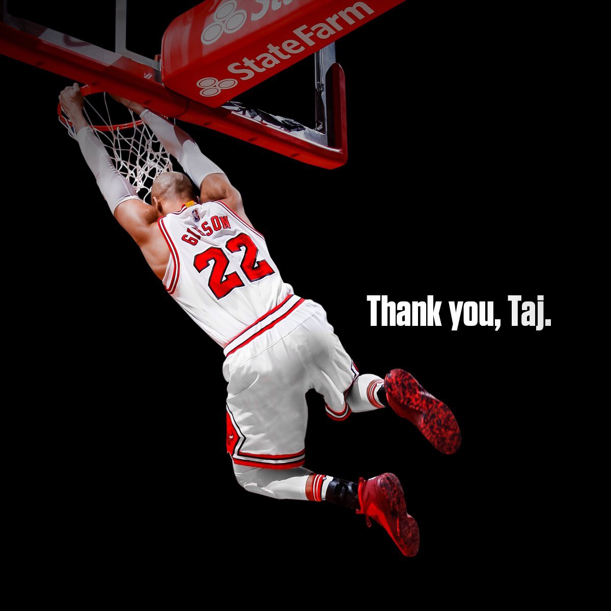 Twitter của Chicago Bulls tri ân những đóng góp của Gibson trong suốt thời gian qua