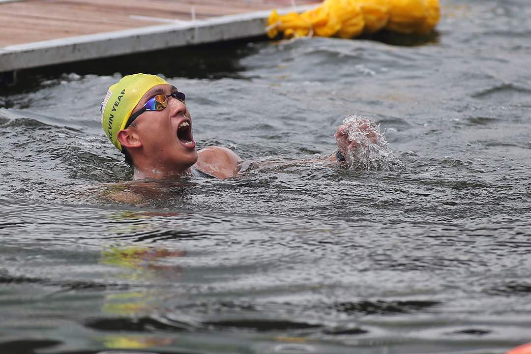Kevin Yeap của Malaysia giành HCV nội dung bơi 10 km ngoài trời