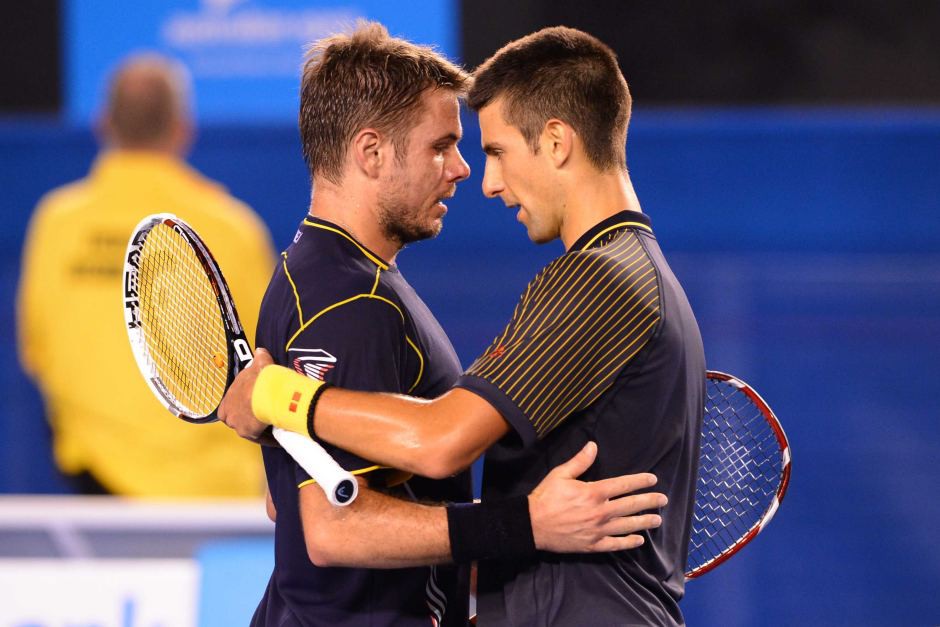 Djokovic và Wawrinka tại vòng 4 Australian Open 2013