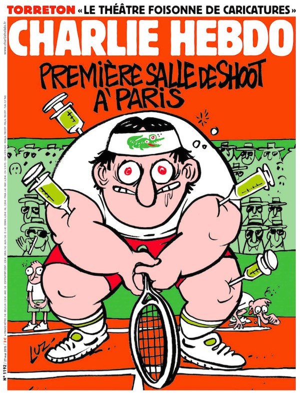 Trang bìa biếm họa Nadal của Charlie Hebdo