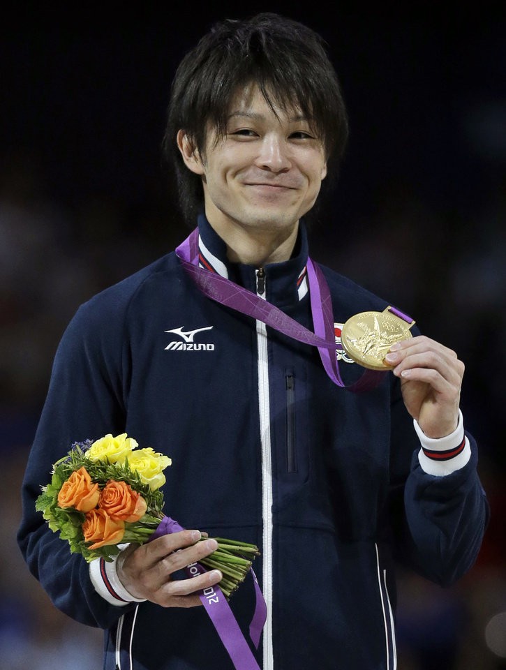 Kohei Uchimura với tấm HCV nội dung toàn năng môn TDDC ở Olympic 2012