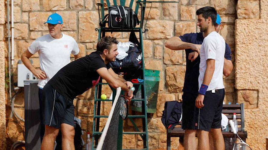Djokovic và Wawrinka hay tập luyện cùng nhau trước giải đấu