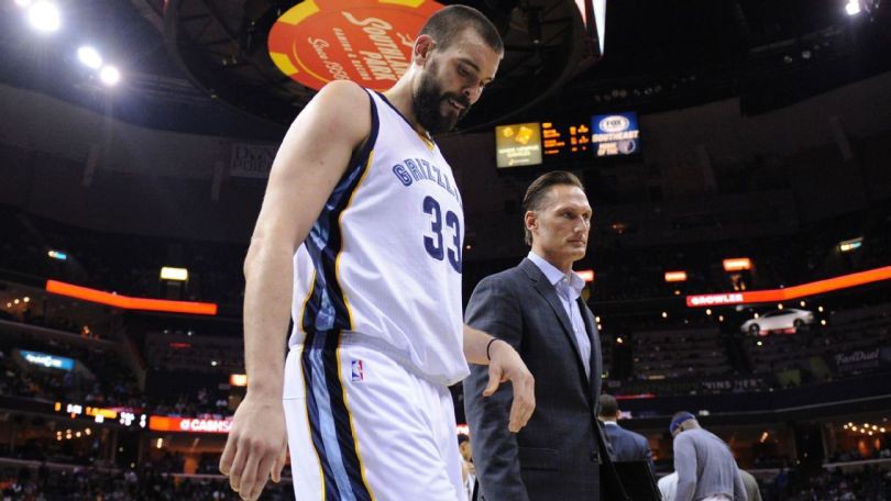 Marc Gasol bị đau mắt cá trong trận đấu với Houston Rockets