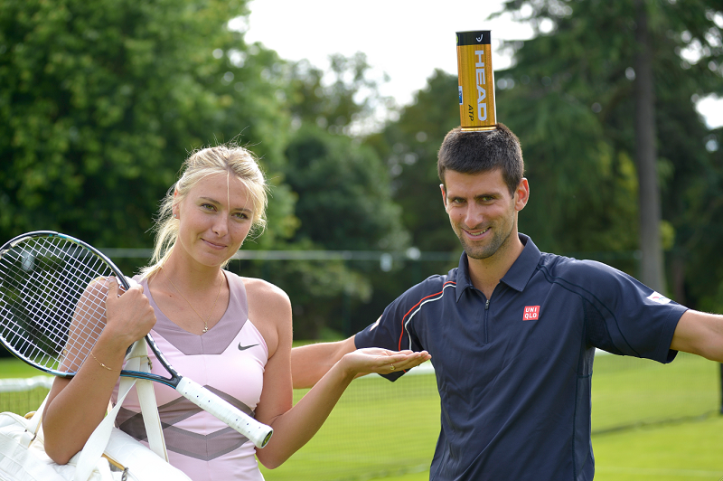 Djokovic và Sharapova đều đang dùng vợt của HEAD