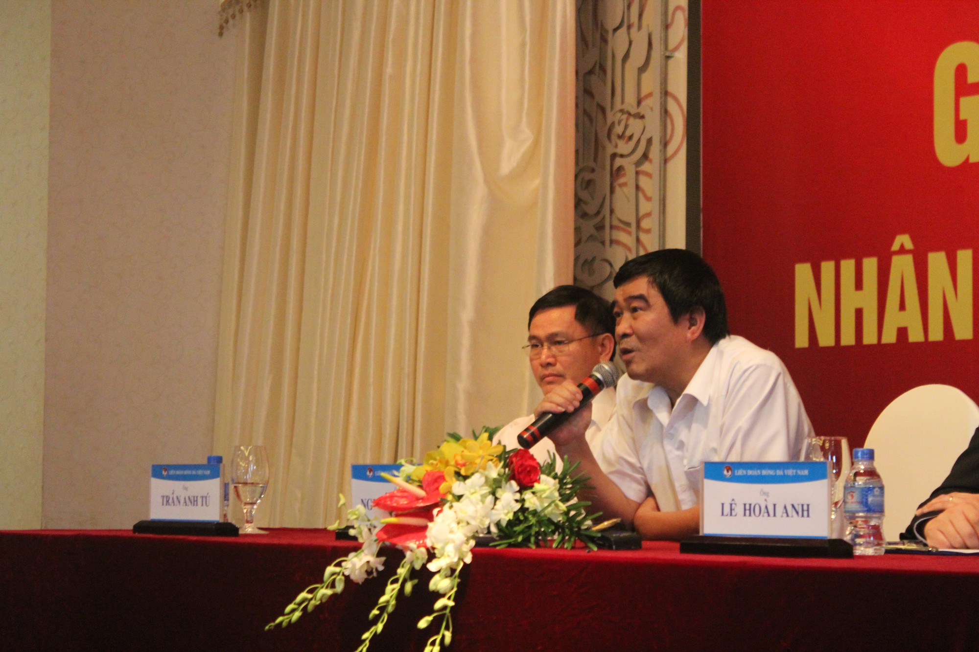 PCT VFF Nguyễn Xuân Gụ phát biểu tại buổi gặp gỡ báo chí