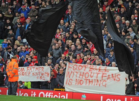 CĐV Liverpool phản đối giá vé ''cắt cổ'' ở trận gặp Sunderland cuối tuần trước