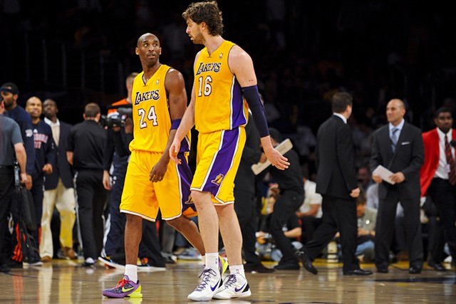 Pau Gasol cùng Kobe Bryant đã đạt được những danh hiệu lớn tại Los Angeles Lakers.