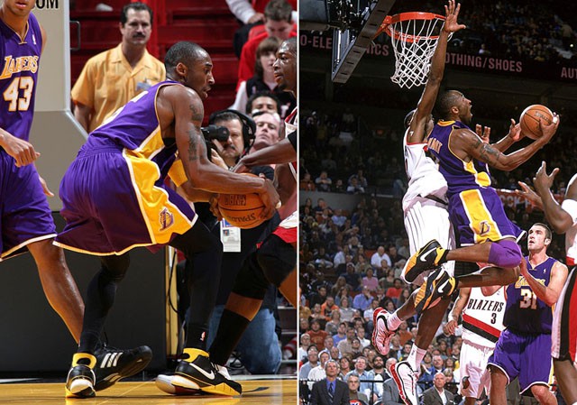 Kobe ra mắt công chúng mẫu Nike Zoom Kobe 1 trước Portland Trail Blazers.