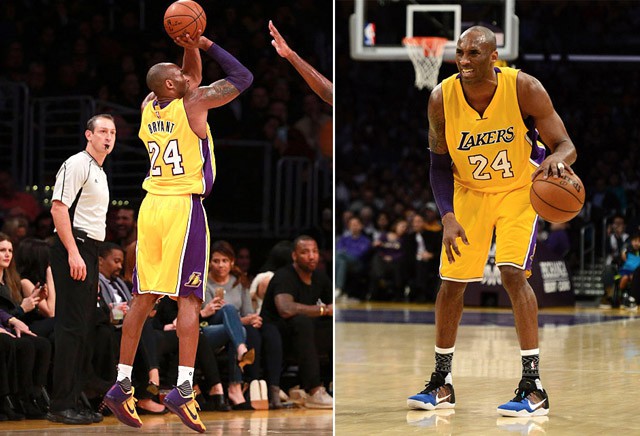 Một phối màu Lakers PE khác (ảnh trái) và phối màu BHM - Black History Month (ảnh phải).