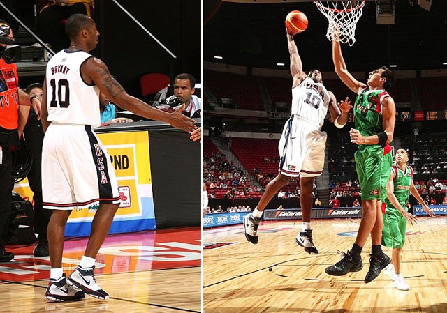 Kobe Bryant đối đầu với Dwyane Wade tại trận đấu All-Star với Nike Zoom Kobe 2 “All-Star PE”.