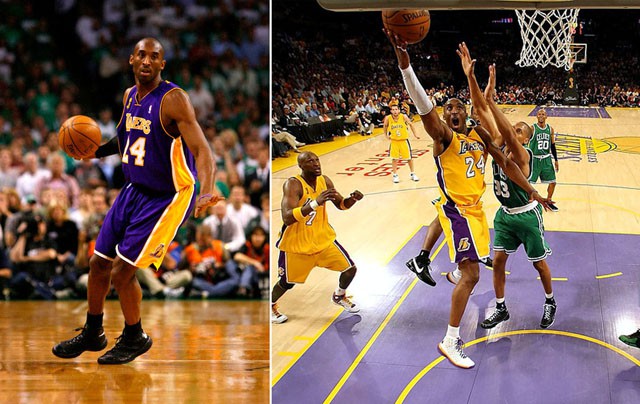 Kobe Bryant trong vòng chung kết NBA trước Boston Celtics.