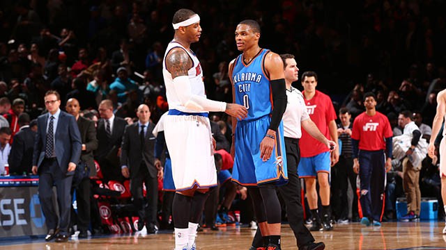 Carmelo Anthony và Russell Westbrook