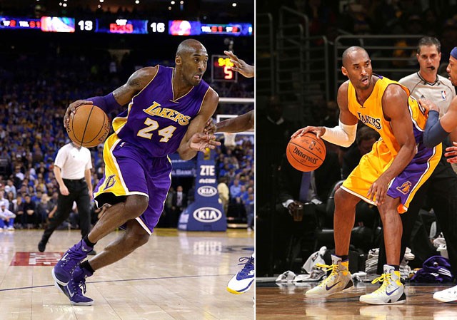 Hai phối màu PE khác trên chân Kobe Bryant.