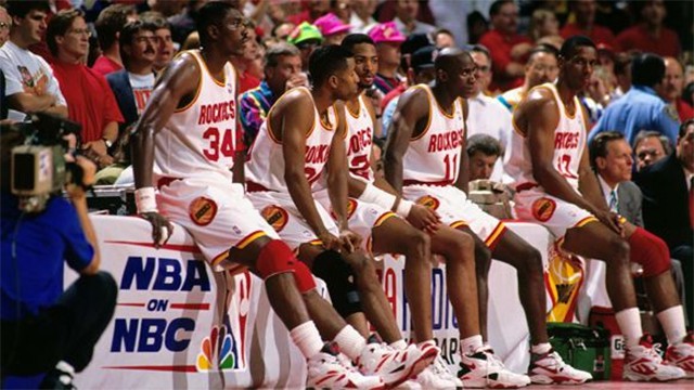 Đội hình vô địch của Rockets năm 1994 và1995.