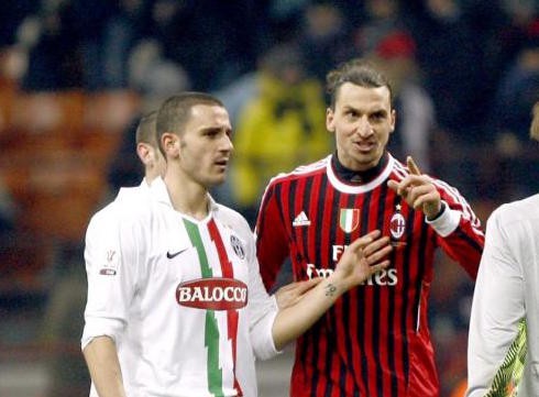 Zlatan Ibrahimovic có thể xem là ''thầy'' của Leonardo Bonucci.