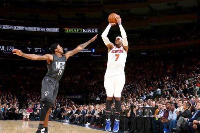 Carmelo Anthony (7) luôn biết cách tỏa sáng ở những thời điểm quan trọng.