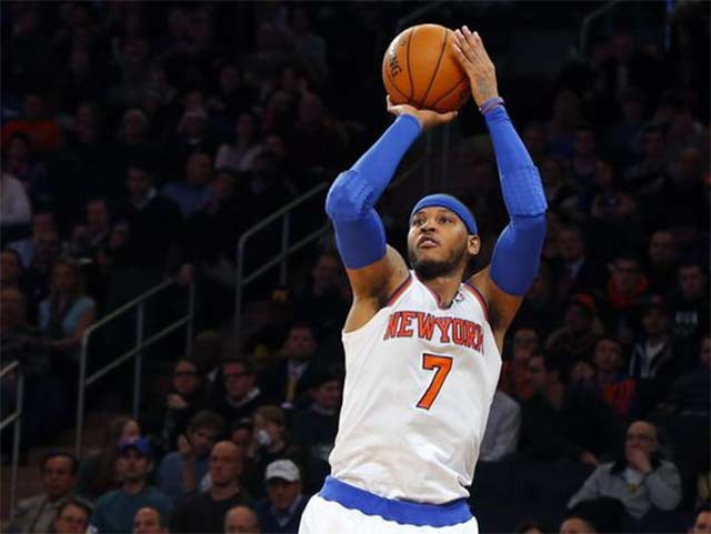 Carmelo Anthony đang có trạng thái hưng phấn nhờ kết quả tốt gần đây của đội nhà.