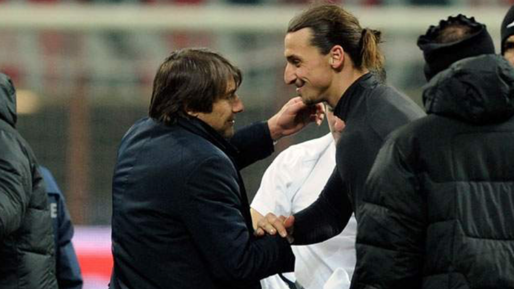 Zlatan Ibrahimovic và Antonio Conte