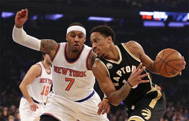 DeRozan xuất sắc đánh bại Carmelo Anthony, tiếp tục dẫn đầu danh sách ghi điểm.