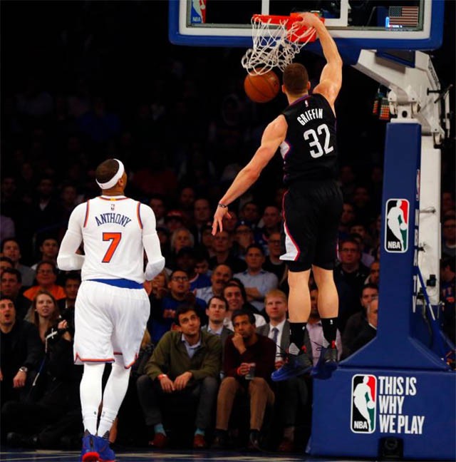 Griffin chơi xuất sắc giúp Clippers đánh bại New York Knicks ngay tại Madison Square Garden