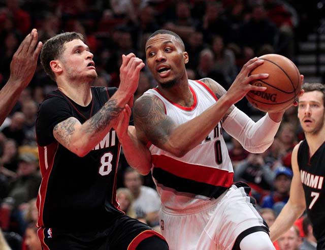 Lillard giúp Portland đánh bại Heat trên sân nhà.