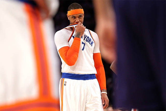 Một mình Melo không thể giúp Knicks có được chiến thắng.