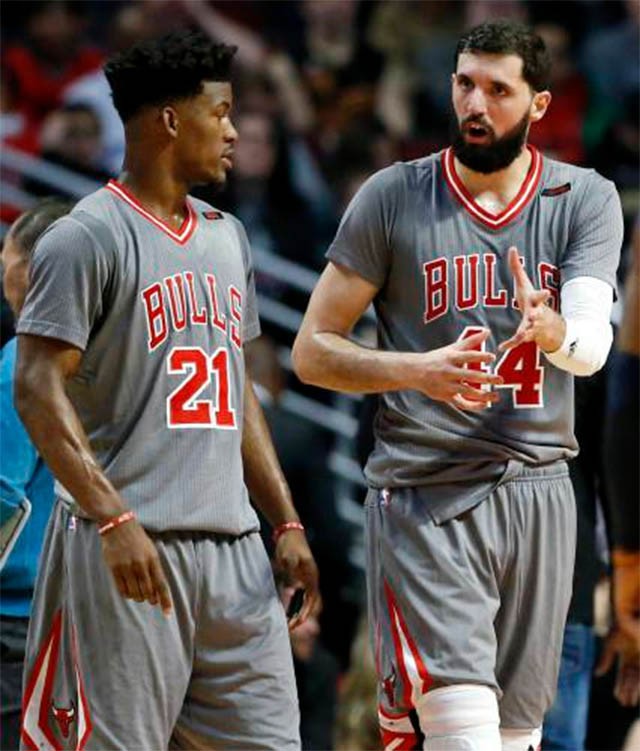 Nikola Mirotic và Jimmy Butler có một trận đấu xuất sắc