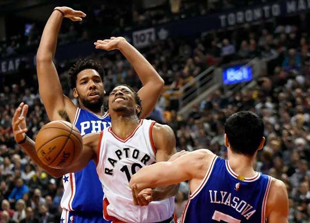 Raptors thắng dễ do 76ers thiếu Joel Embiid.