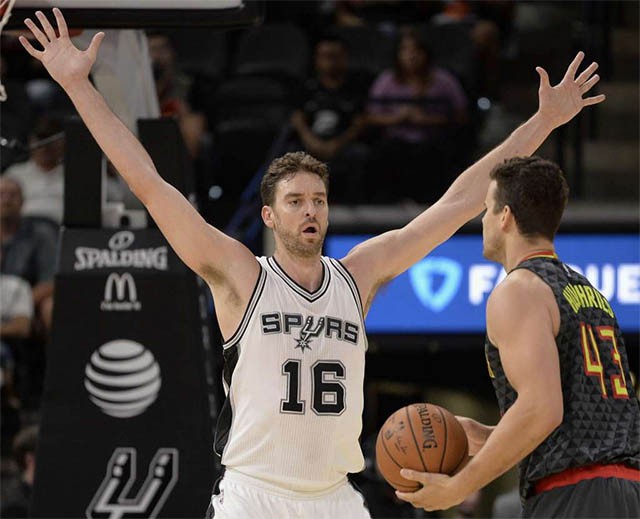 Spurs chắc chắn sẽ không có Gasol trong trận gặp Cavaliers.