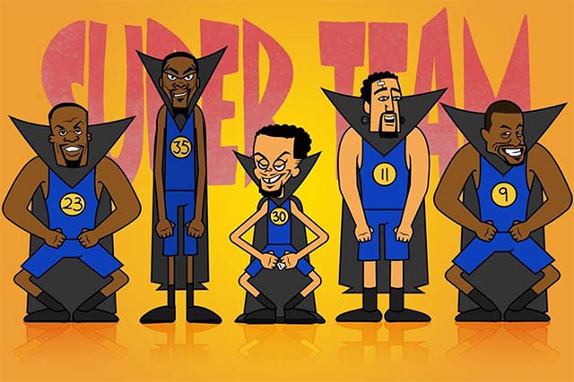 Đội hình Super Team của Warriors đang đe dọa tới sự cân bằng của giải đấu.