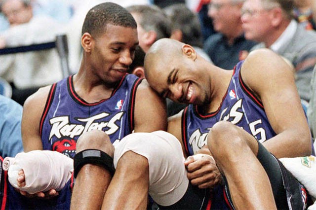 Raptors từng sở hữu 2 siêu sao rất nổi tiếng là Vince Carter (phải) và Tracy Mcgrady (trái).