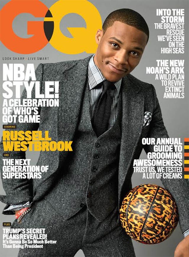 Westbrook xuất hiện trên trang bìa tạp chí GQ. Ảnh: Instagram