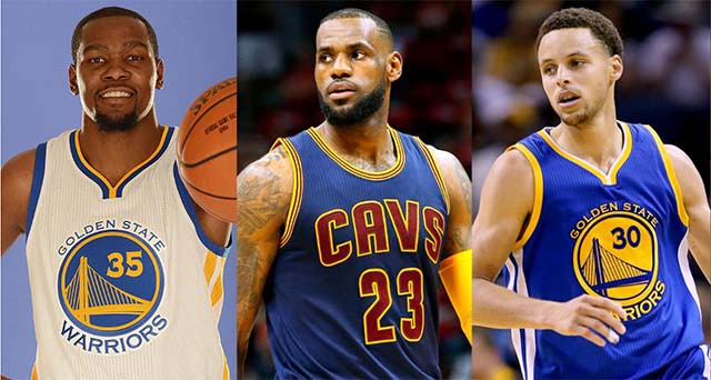 Steph Curry, Kevin Durant cùng LeBron James 