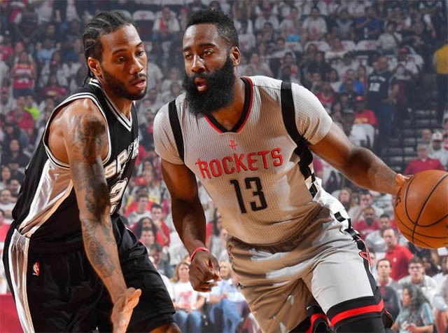 Harden có một trận đấu vượt trội so với Kawhi Leonard