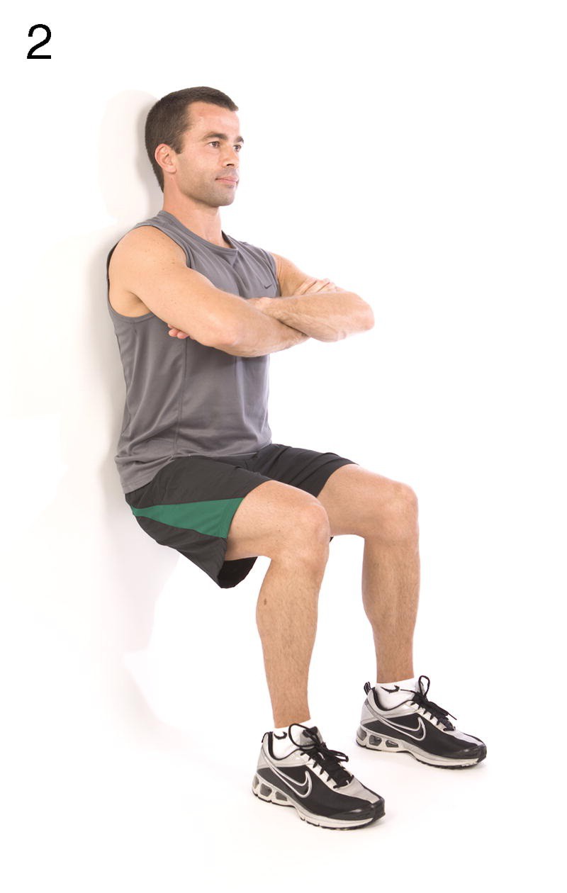 Wall sit (Chống chân, dựa lưng vào tường)