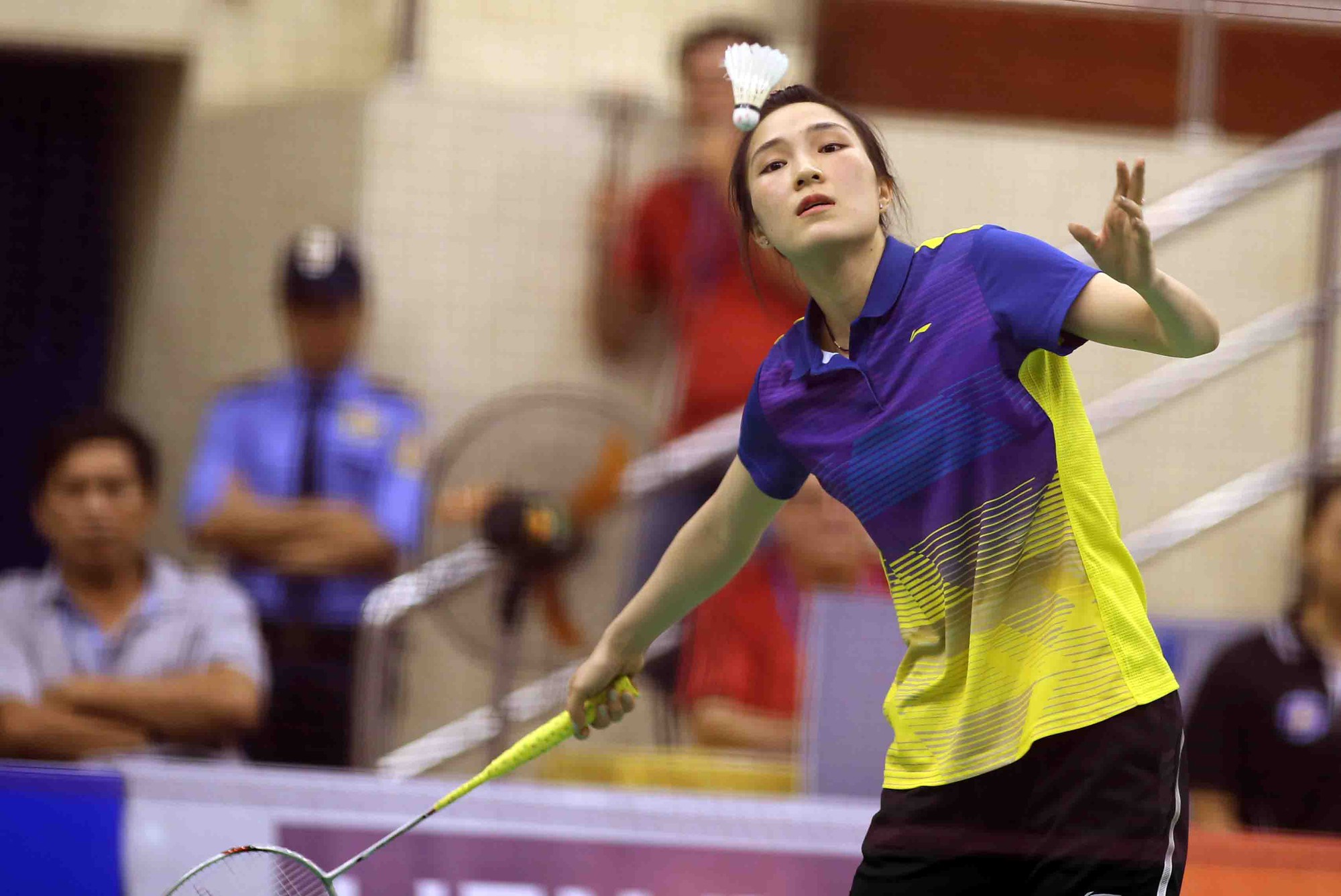 Vũ Thị Trang trong trận Tứ kết Vietnam Open