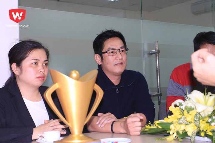 Ông Hoàng Hà, Tổng giám đốc và bà Nguyễn Thu Hường, Phó TGĐ Công ty CP Thể thao 24 giờ