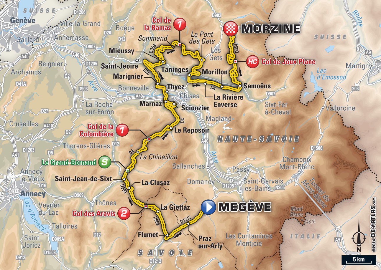 Bản đồ Tour de France chặng 20
