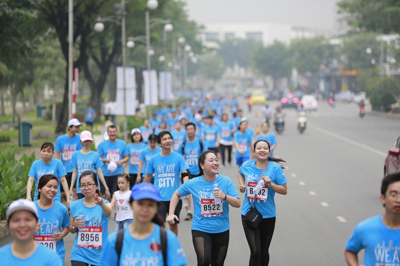 Các VĐV đăng ký tham gia cự ly half marathon (21km) và marathon (42km) đều tăng qua từng năm