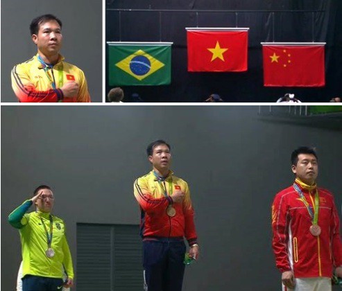 Quốc ca Việt Nam lần đầu tiên được vang lên trong nghi lễ trao huy chương vàng Olympic