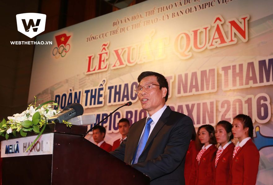 Bộ trưởng Nguyễn Ngọc Thiện phát biểu