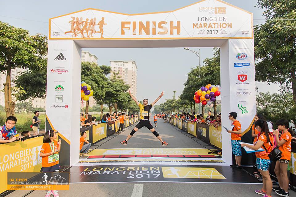 Anh Nguyễn Ngọc Tiến tại giải chạy Longbien Marathon 2017
