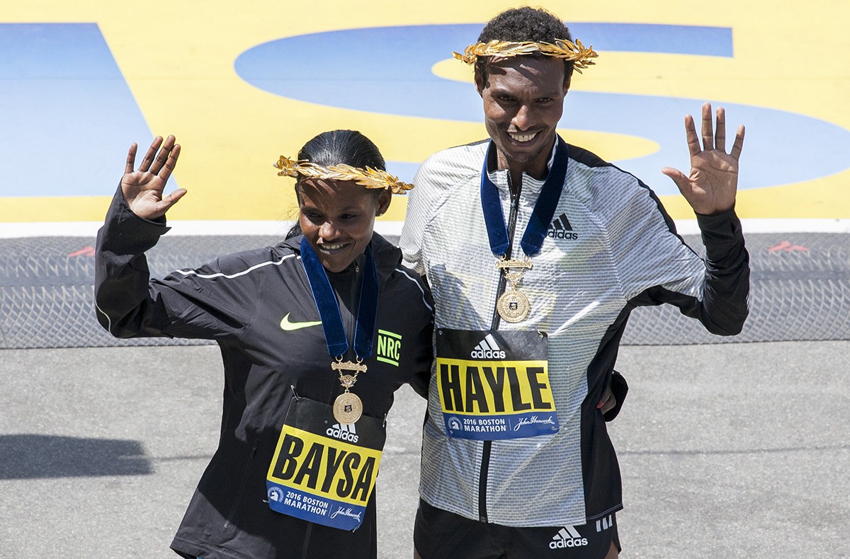 Baysa và Hayle, hai nhà vô địch Boston Marathon 2016