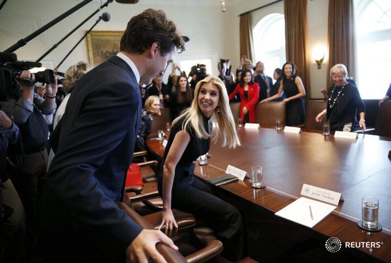 Justin Trudeau và Ivanka Trump, con gái Tổng thống Donald Trump, một runner từng chạy 21km ở New York