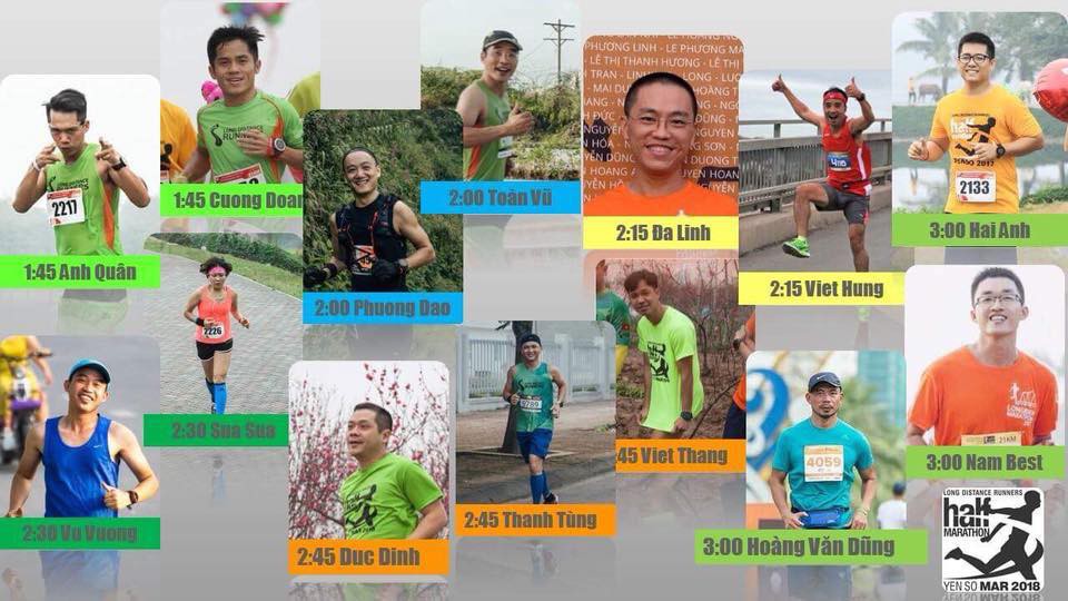 Các gương mặt pacer của giải LDR Half Marathon 2018