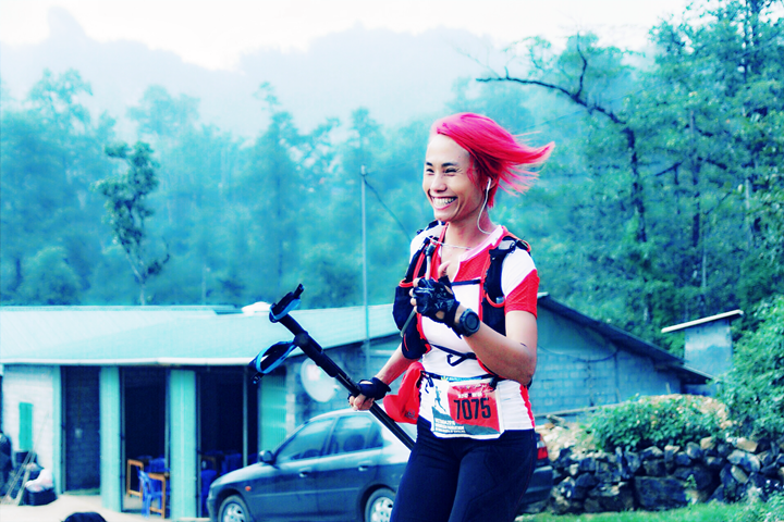 Tiểu Phương tại giải Vietnam Mountain Marathon