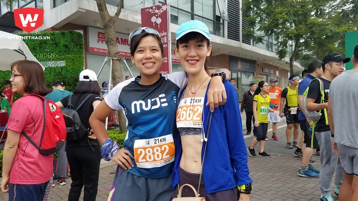 Hai ứng cử viên vô địch nữ 21km Sara và Phương Thùy